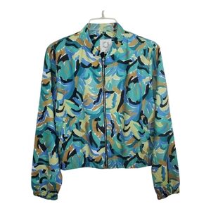NWT Lili Sidonio Woven Jacket Mint Jeanne Multicolor Lightweight Medium